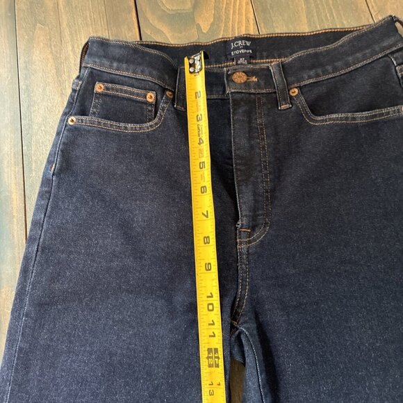J Crew High-rise Stovepipe Dark Wash Jeans in Signature Stretch+ - Size 27 (Y8) - Picture 7 of 10